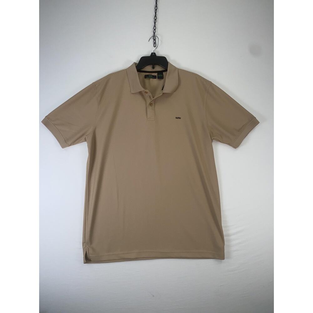 Nono Maldonado Polo Shirt Mens XL Beige 100% Polyester Short Sleeve Casual